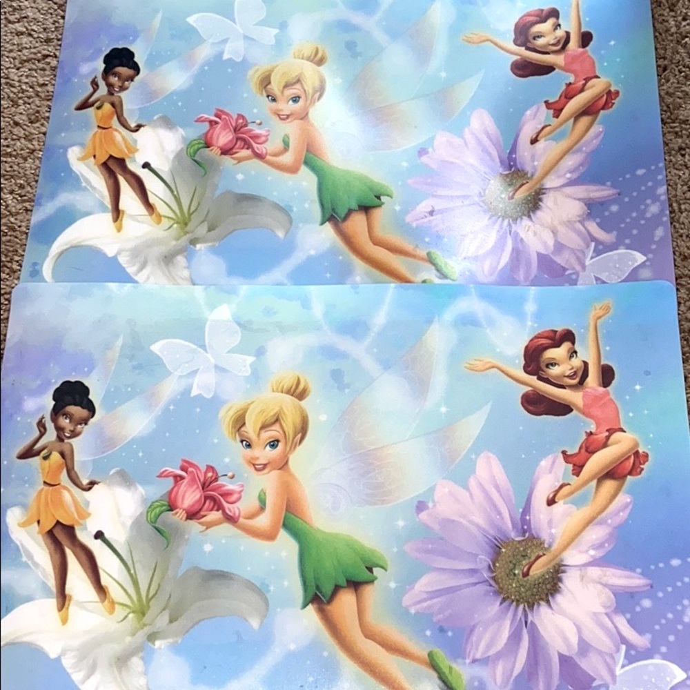 2 tinkerbell food placement mats
